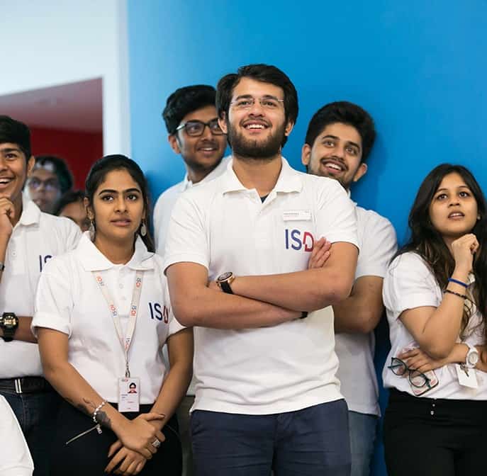 Students laughing
